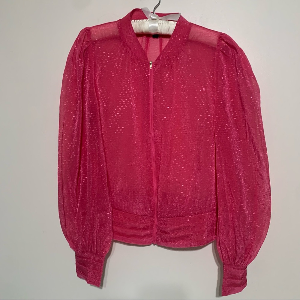 C Wonder by Christian Siriano Organza Jacket 
Classic zippered jacket Large